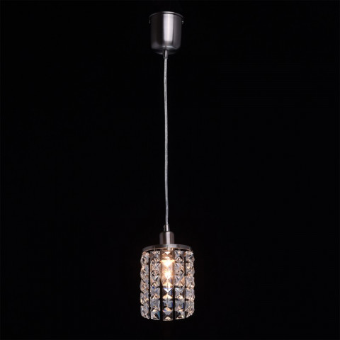 Plafonnier gris crystal 1 ampoule 85 cm