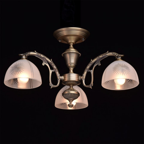 Plafonnier laiton classic 3 ampoules 33 cm