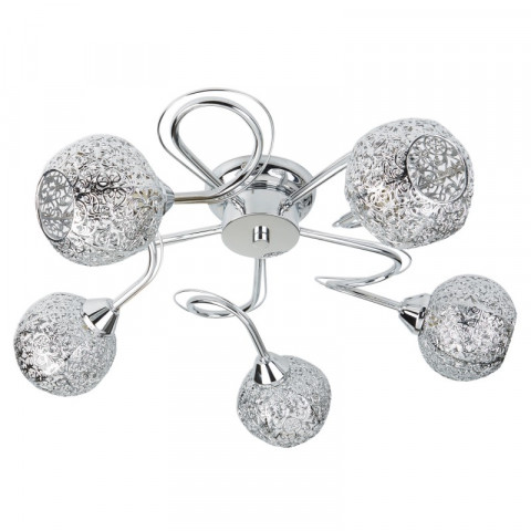 Plafonnier souk, chrome, 5 ampoules