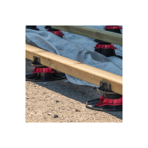 Plot terrasse bois ou composite - 60/90 mm - YEED - Carton de 48 plots