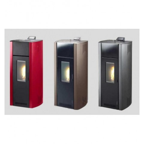 Poêle à granulés nuance atlantic étanche 6kw taupe