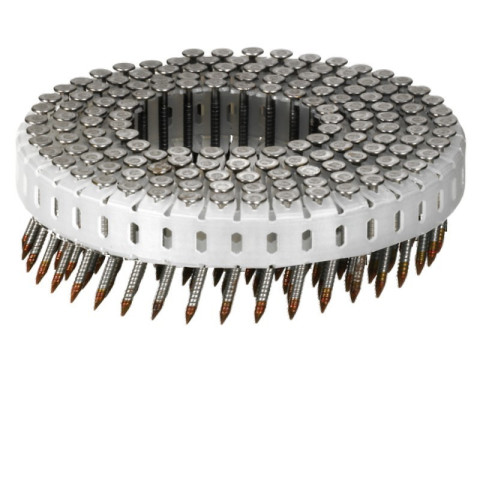 Pointes 16° - 2.8x35 mm - Annelées Galva renforcée en rouleaux plats PVC - Carton de 8400 clous - ARCA - SPRS2835AGR