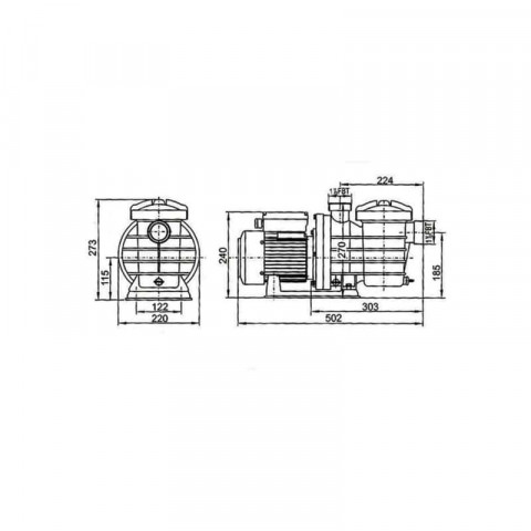 Pompe centrifuge auto-amorçante mareva eco-premium avec préfiltre - 0.50 cv - 608002