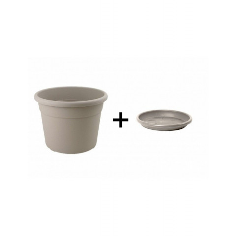 Pot et soucoupe pepia diametre 40cm h30cm - chapelu- coloris au choix