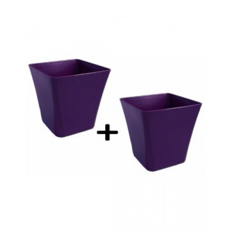 Pot laurea carre 23x23x20cm chapelu-lot de 2 - coloris au choix