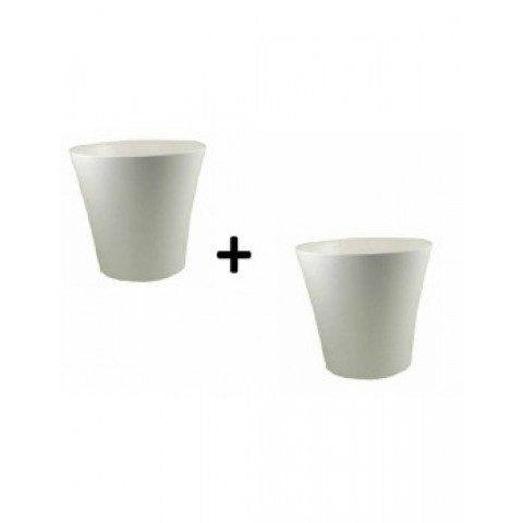 Pot laurea rond diametre 18cm h17cm chapelu-lot de 2- Coloris au choix