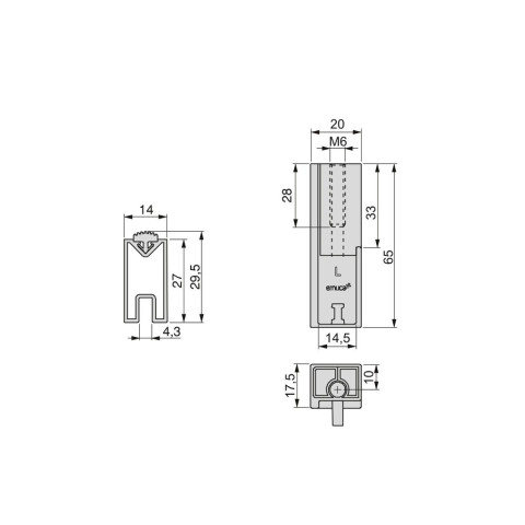 Lot de 2 rails de penderie Luxe avec supports, Aluminium et Plastique, couleurs  & longueurs au choix
