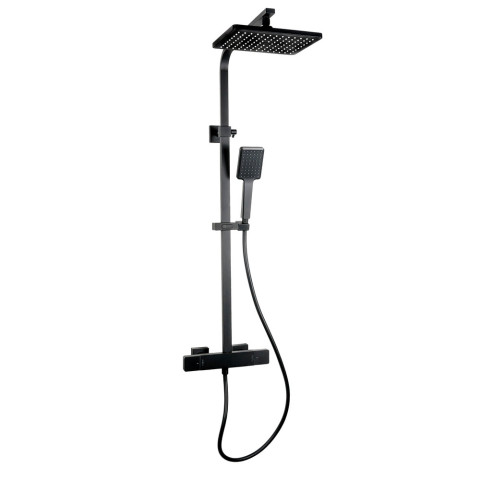 Ensemble de douche thermostatique extensible Nine Xtreme avec 1 Fonction - Noir mat - STANDARD HIDRAULICA - 60791