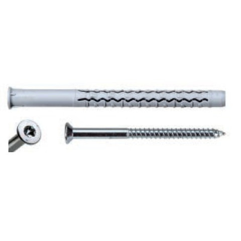 Cheville longue nylon universelle gx-l g&b + vis zing tête fraisée torx - 970