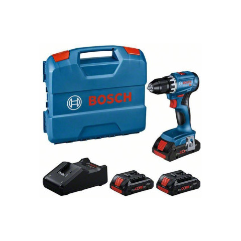 Perceuse sans fil GSR 18V-45 - Bosch - avec 3 batteries ProCore 18V 4.0Ah - chargeur - L-Case - 0615A5002N