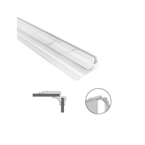 Profile alu angle rentrant - coloris & dimensions aux choix