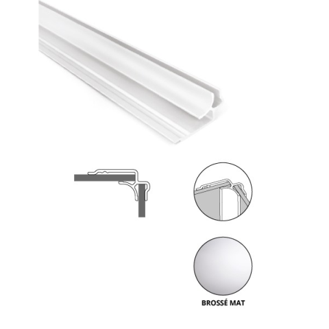 Profile alu angle rentrant - coloris & dimensions aux choix