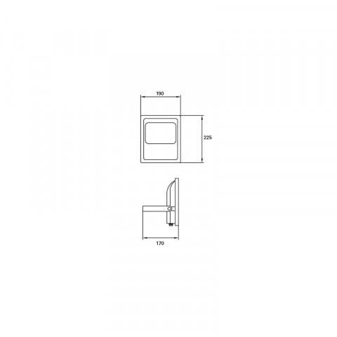 Projecteur de jardin 225 cm advance led 1 ampoule