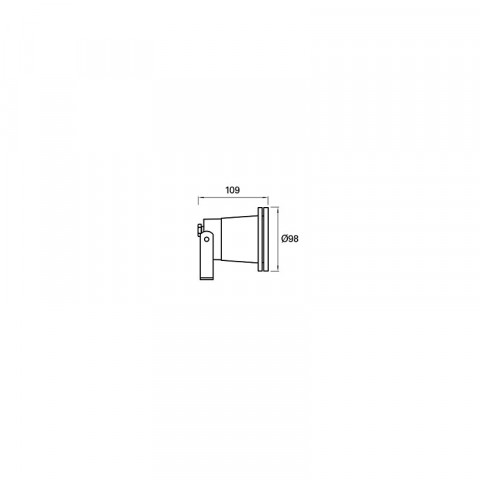 Projecteur de jardin post largeur 98 cm 1 ampoule