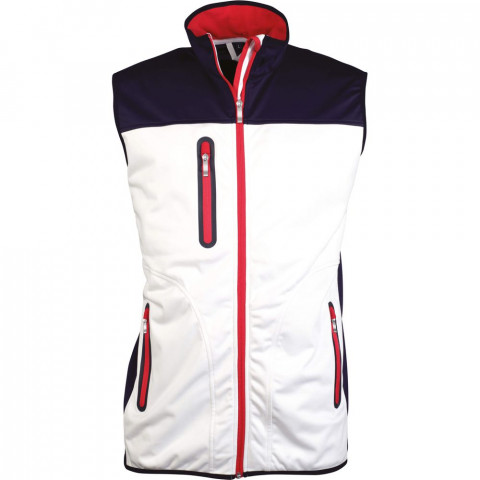 Gilet sans manches softshell Kariban tricolore (couleur au choix)