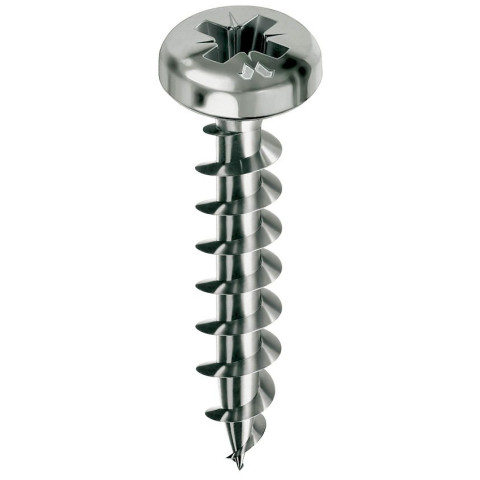 Vis MUSTAD Panelvit - Tête cylindrique - PZ2 - Filetage total - Ø4x25mm - Boite de 500 - PVACZC400250C8C