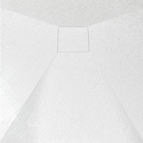 Receveur de douche 90x160x2.6 cm en smc finition ardoise - blanc mat - rock 2 white Aurlane - FAC1052