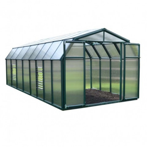 Serre de jardin en polycarbonate rion hobby gardener 13,72 m² longueur : 5m14, largeur : 2m67