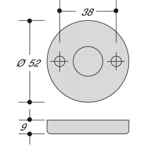 Rosaces rondes de fonction blanches pour ensemble en polyamide série 111 clé l la paire