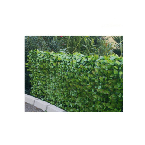 Rouleau haie artificielle jet7garden 1x3m - vert tendre - feuilles de rosier