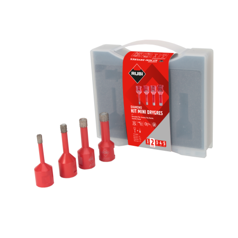 Kit trépan diamanté Mini Drygres - Ø 6, 8, 10, 12 mm - RUBI - 50938