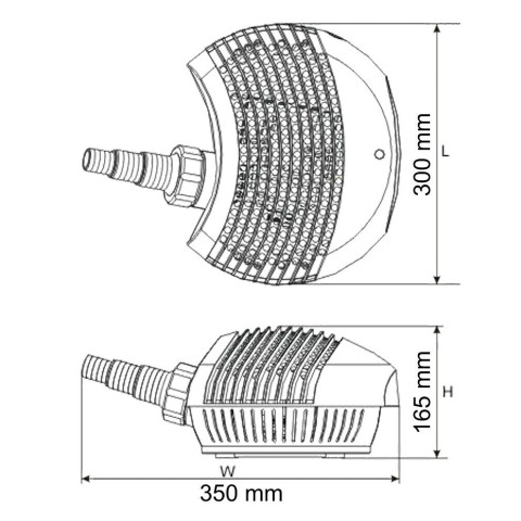 Pompe à eau de bassin filtre filtration koi cours d'eau eco 3000 litres par heure 10 watts  16_0002039