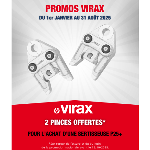 Sertisseuse Viper® P25+ Virax avec 1 batterie 18V 3AH + 1 chargeur - 253263