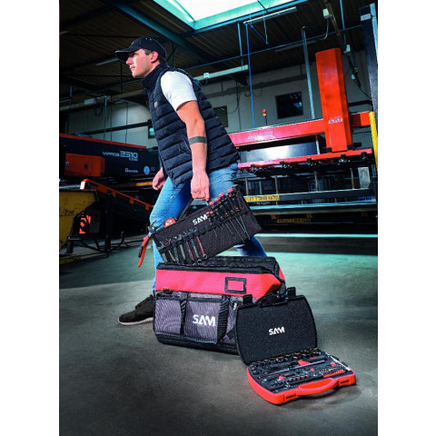 Sac textile 30 L + 100 Outils de maintenance SAM OUTILLAGE - CP-100-BAG6N