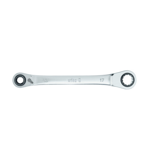 Clé à cliquet double 4 en 1 - réversible - Ouv 10 13 17 19 mm - avec 72 dents I multi-cliquet - WIHA - 45421