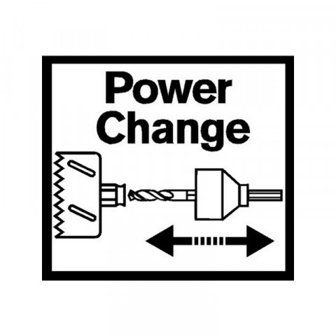 Scie trépan Power Change, Ø : 121 mm, Vitesse de rotation tr/mn INOX 35, Vitesse de rotation tr/mn acier 75