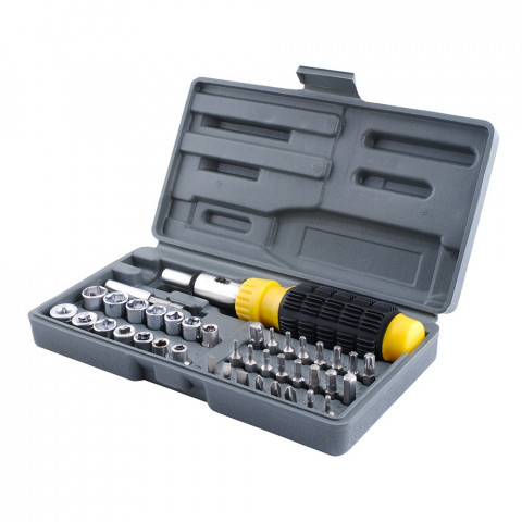Coffret de vissage magnétique, tournevis 41 pièces       Gris