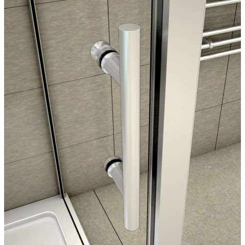 Cabine de douche avec porte de douche accès au centre + paroi latérale - Dimensions au choix