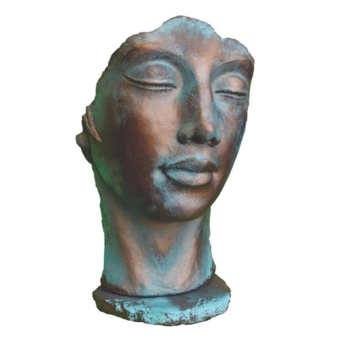 Statue visage femme extérieur grand format - 115 cm - Couleur au choix