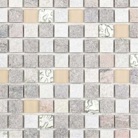 Mosaïque quartz - tarif à la plaque de 0,09m² - Couleur au choix