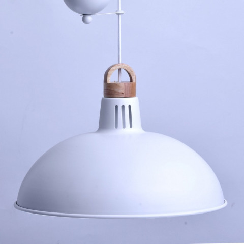 Suspension blanche megapolis 1 ampoule 220 cm