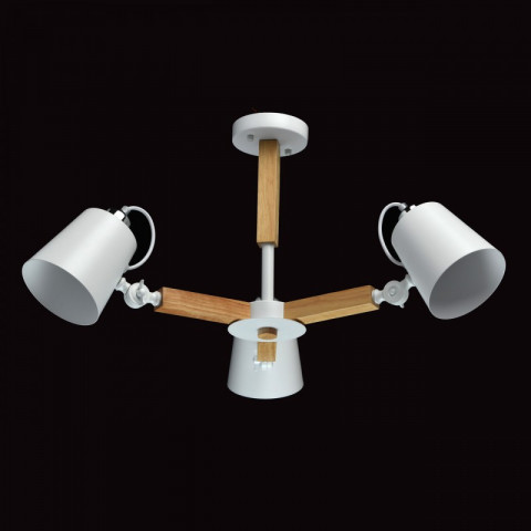 Suspension blanche megapolis 3 ampoules 40 cm