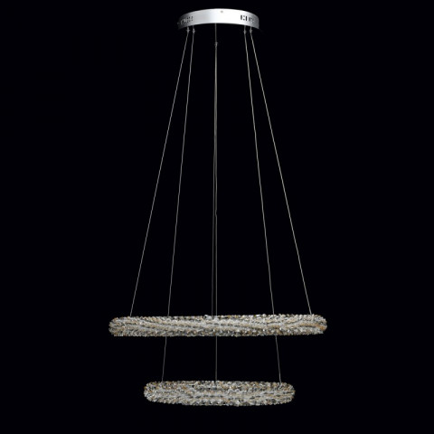 Suspension chromée crystal   150 cm