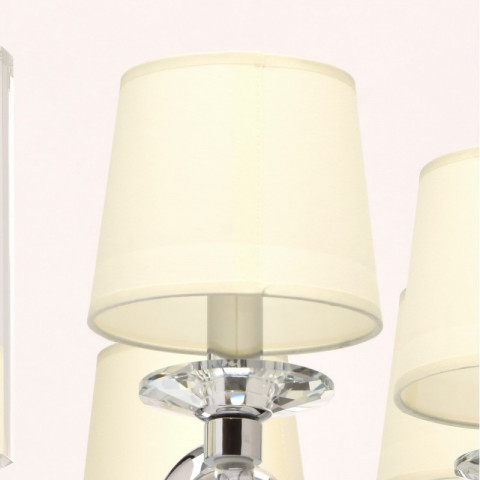 Suspension chromée elegance 8 ampoules 146 cm