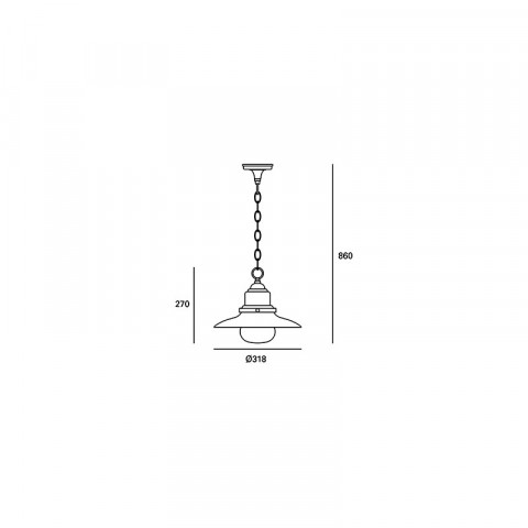 Suspension de jardin avenue 1 ampoule