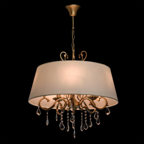 Suspension laiton elegance 5 ampoules 86 cm
