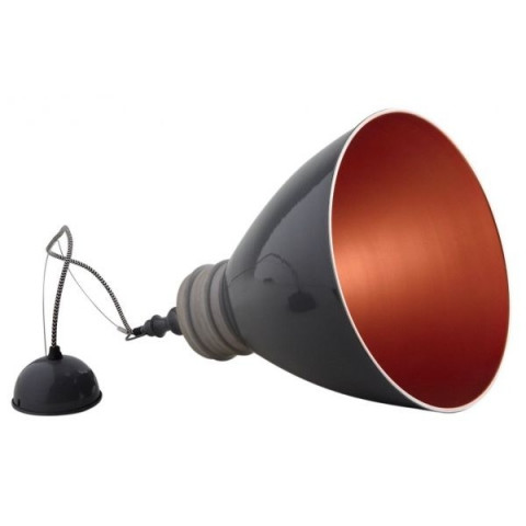 Suspension en métal laqué et bois - Coloris au choix