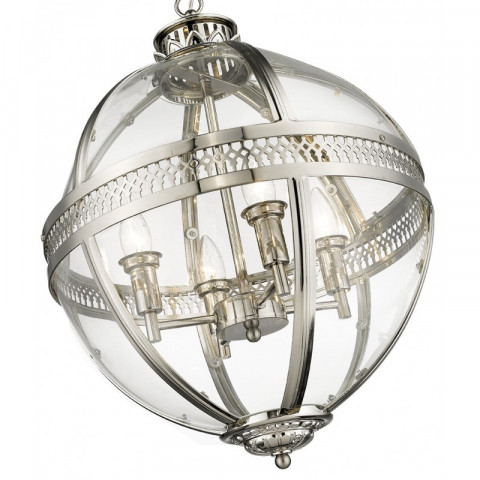 Suspension nickel coventry l43 4 lumières