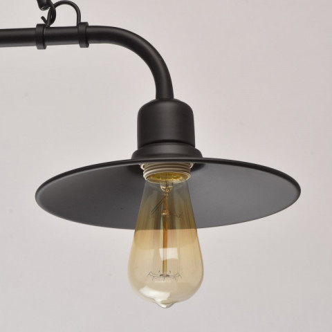 Suspension noire loft 2 ampoules 75 cm