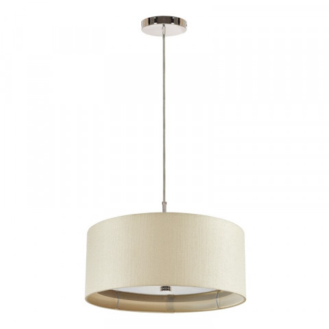Suspension sienna, nickel poli, sans abat-jour