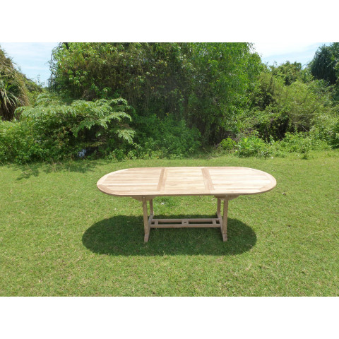 Table milana ovale 180-240x100x75 teck premium