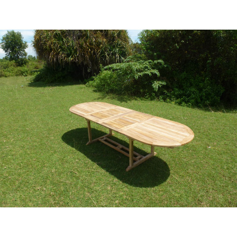 Table nayan ovale 200-300x100x75 teck premium