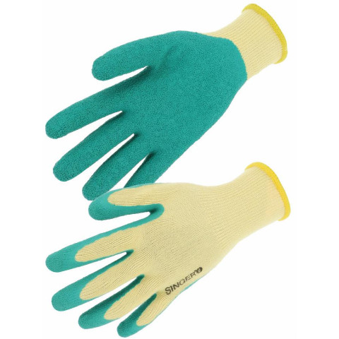 Gant latex support polyester/coton dos aéré jauge 10 - SINGER - TAC1025