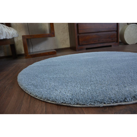 Tapis cercle shaggy micro gris cercle - Dimension au choix