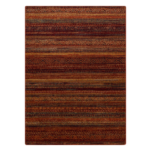 Tapis en laine omega baku rouge - Dimension au choix