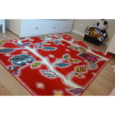 Tapis kids forêt rose c427 - Dimension au choix